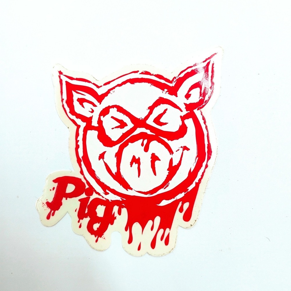 Pig Wheels Skateboards Sticker Vintage 1990's Y2K Skateboarding Surfing Street